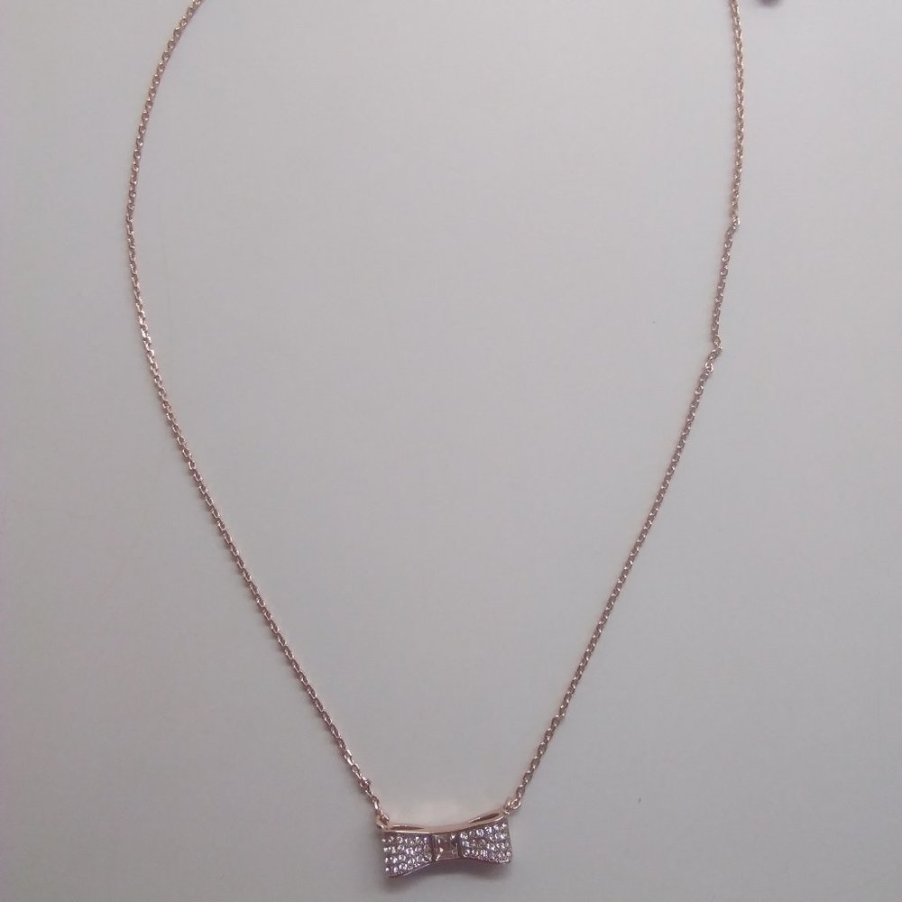 Kate Spade New Gold Pave Bow Necklace